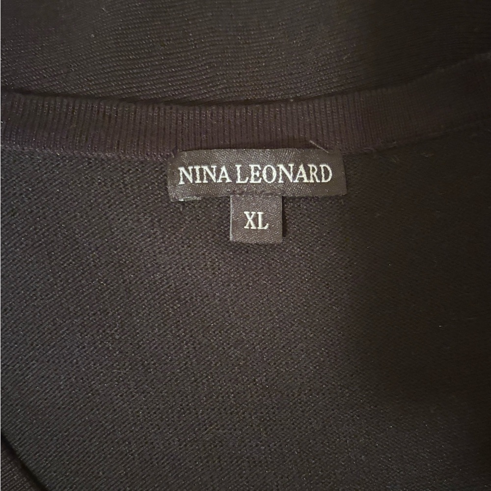 Nina Leonard Black and White Patterned Knit Sweater Dress Size XL Pre-Loved - Picture 10 of 13